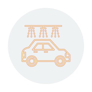 araba yıkama ikonu vektör illüstrasyonu