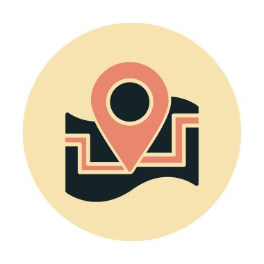 harita işareti simgesi. vektör çizim 