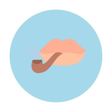 Düz Sigara Simgesi Vektör Çizimi Tasarımı