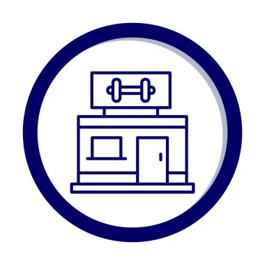 spor salonu modern ikon vektör illüstrasyonu                         