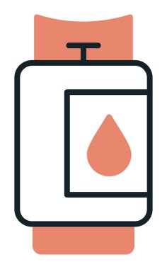 Gaz Silindiri Simgesi vektör illüstrasyon tasarımı