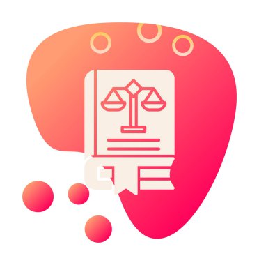 Hukuk kitabı. Web simgesi basit illüstrasyon 