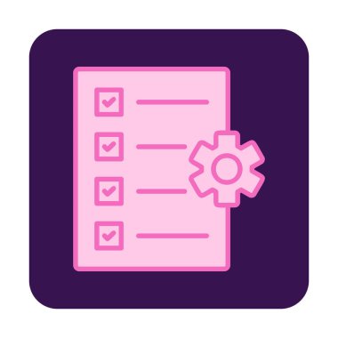 kontrol listesi renk simgesi. İnternet ve mobil uygulama için iş listesi. vektör izole çizimi. 