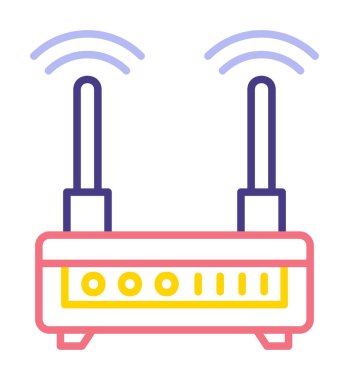  Wi-fi yönlendirici vektör illüstrasyonu