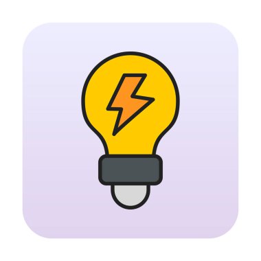 ampul ışığı simgesi, vektör illüstrasyonu 