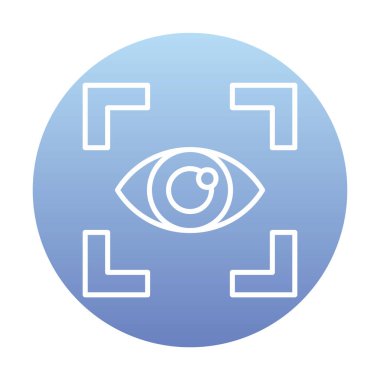 Vizyon düz simgesi, vektör çizim