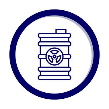 zehirli atık kutusu simgesi moda tasarım tarzında