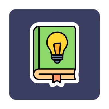 Fizik Kitabı vektör illüstrasyonu, simge ögesi arkaplanı