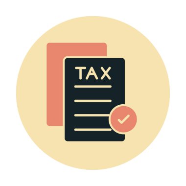 düz tasarım vektör illüstrasyon vergisi onayı