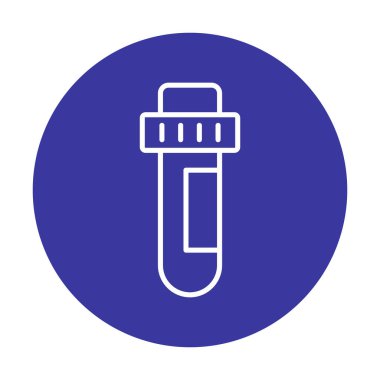 Modern eğitim ikonunun vektör çizimi. Test Tübü                                   