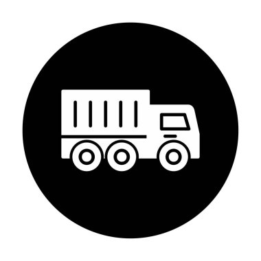 kamyon simgesi, vektör illüstrasyonu