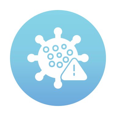 Corona virüs simgesi, covid-19 salgın hastalık sembolü, çizgi biçimi vektör simgesi