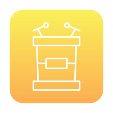 Modern Tribune simgesinin vektör çizimi                     