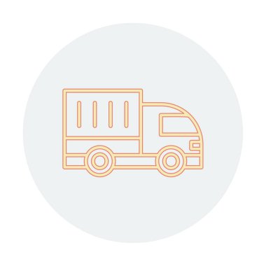 kamyon simgesi, vektör illüstrasyonu