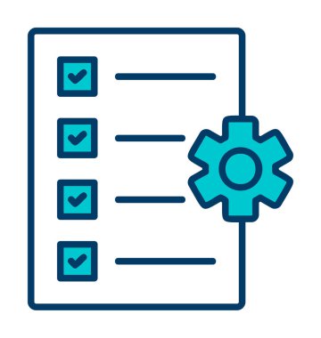 kontrol listesi renk simgesi. İnternet ve mobil uygulama için iş listesi. vektör izole çizimi. 