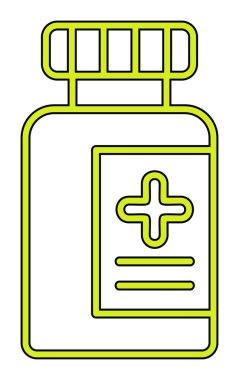 Tıbbi ikon vektör çizimi. Aşı               