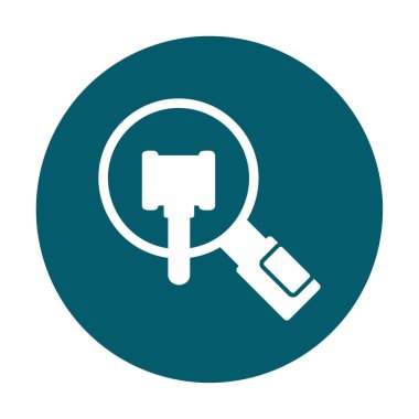 Büyütücü cam çizgi simgesi, arama konsepti