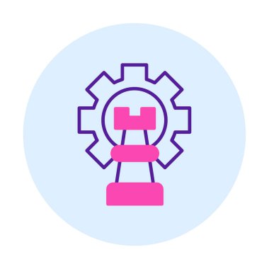 Basit Strateji simgesi, vektör illüstrasyonu