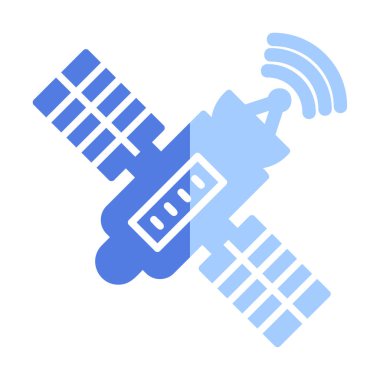 Uydu Simgesi, vektör illüstrasyonu 