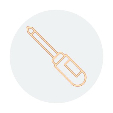 tornavida aracı izole edilmiş simge vektör çizimi