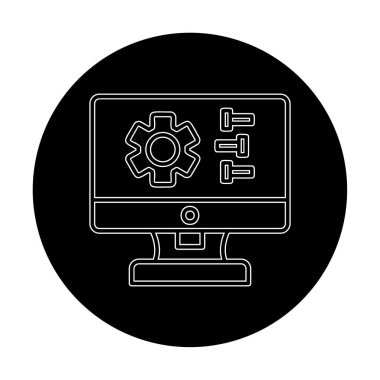 Ayarları web simgesi, vektör çizim              