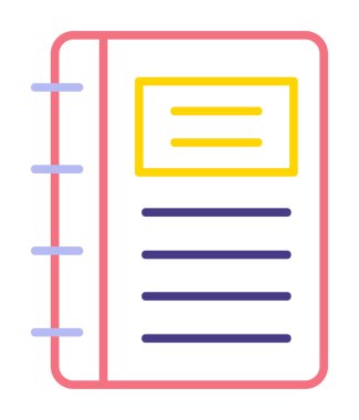 Not defteri web simge vektör çizim