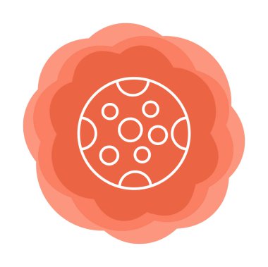 Dolunay düz ikonu. vektör illüstrasyonu 