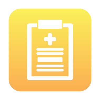 Tıbbi Kayıtlar ikonu. Basit resimleme                                 