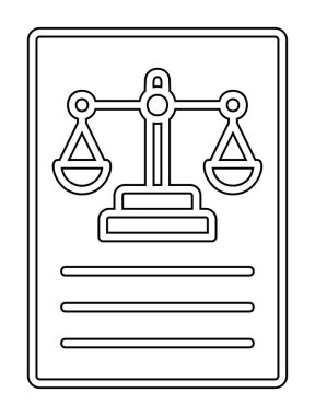 Basit yasalar simgesi vektör illüstrasyonu