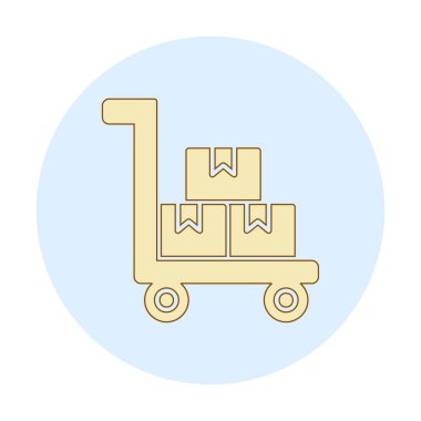 Taslak biçimli fabrika tramvay simgesi arkaplanda izole. 