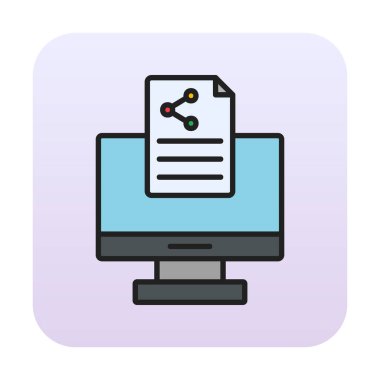 Simge vektör çizimi paylaşım dizaynlı bilgisayar