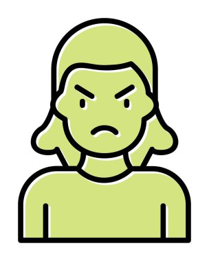 kızgın kişi simgesi, vektör illüstrasyonu basit tasarım