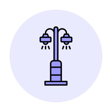 Sokak lambası. Web simgesi basit illüstrasyon 