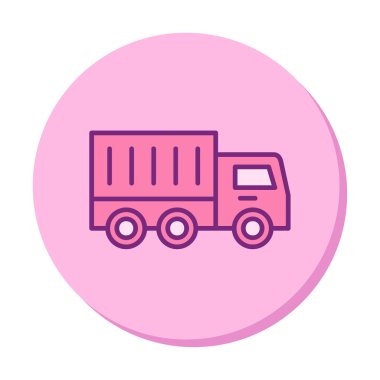 kamyon simgesi, vektör illüstrasyonu