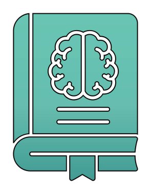 Nöroloji Kitabı web simgesi vektör illüstrasyonu
