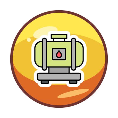 Fabrika tankı simgesi, vektör illüstrasyonu