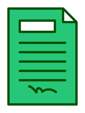 contract icon, vector illustration simple design