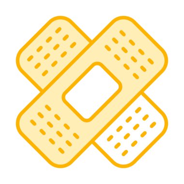 Yara bandı simgesi, vektör illüstrasyonu  