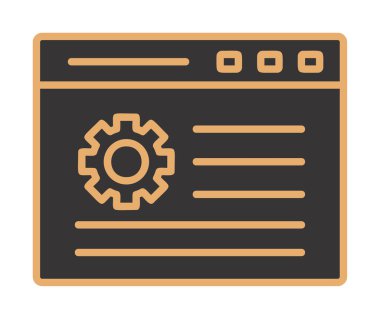 Ağ ayarı. Web simgesi basit illüstrasyon 