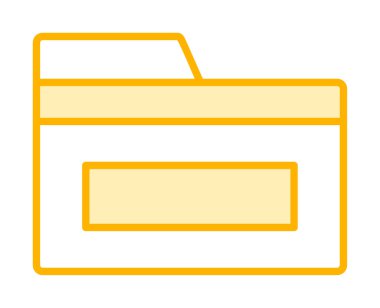 klasör web simgesi, vektör çizim