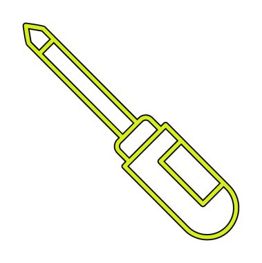 tornavida aracı izole edilmiş simge vektör çizimi