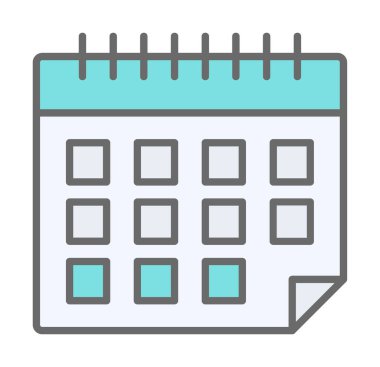 Takvim simgesi, vektör çizimi