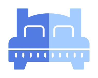 Yatak simgesinin vektör illüstrasyonu