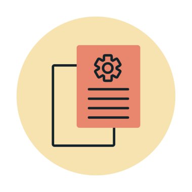 Çalışma Raporu. Web simgesi basit illüstrasyon