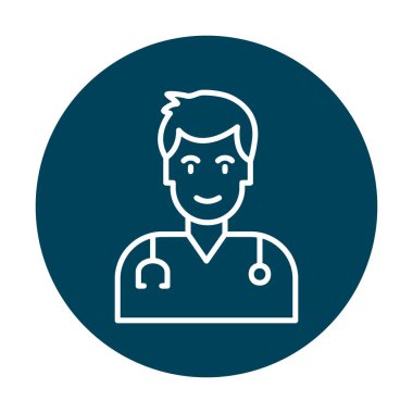 Doktor simgesinin vektör çizimi