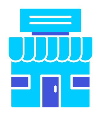 dükkan simgesi, vektör illüstrasyonu basit tasarım