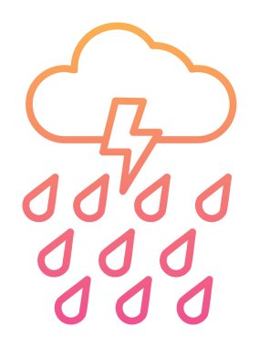 yağmur simgesi, vektör illüstrasyonu  