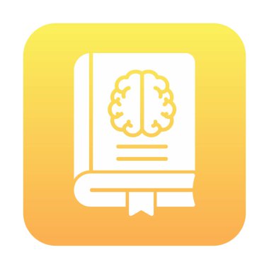 Nöroloji Kitabı web simgesi vektör illüstrasyonu