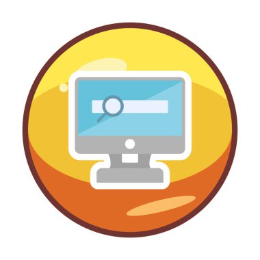 Büyüteç simgesi, düz stil ekran