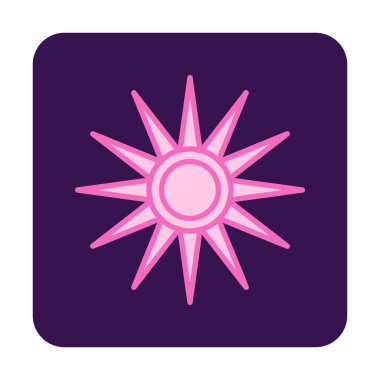 Optik radyasyon işareti vektör düz simgesi 